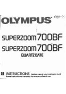 Olympus Superzoom 700 BF manual. Camera Instructions.